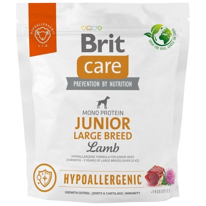 Brit BRIT CARE Câine hipoalergenic Junior Rase Mari Miel 1kg