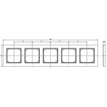 Ospel Ramka pięciokrotna Sonata do łączników IP-44 biały (RH-5R/00)