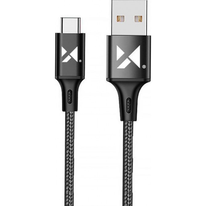 Kabel USB Wozinsky USB-A - USB-C 1 m Czarny (5907769301162)