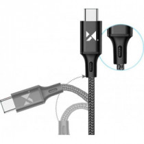 Kabel USB Wozinsky USB-A - USB-C 1 m Czarny (5907769301162)
