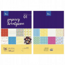 Hârtii creative Tetis TETIS 100g/m2 16 coli - set 1 Thetis