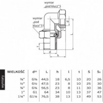 Racord cot Perfexim Brass cu inel O 5/4" (07-148-0320-000)