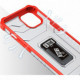 Hurtel Crystal Ring Case pancerne hybrydowe etui pokrowiec + magnetyczny uchwyt iPhone 13 czerwony