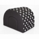 Drompter box doghouse Negru cu labele 55x43x38 cm