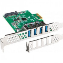 Card de extensie PCI Express la 4 x USB 3.1, Lanberg 42453, cu suport 