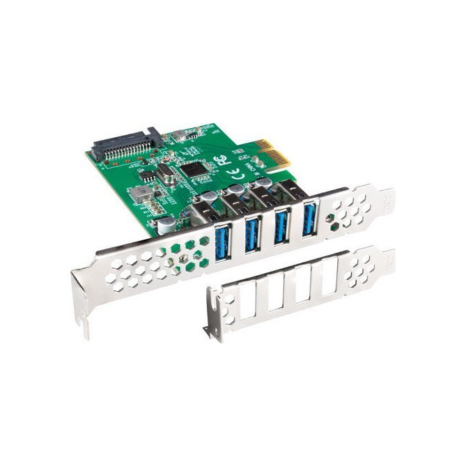 Card de extensie PCI Express la 4 x USB 3.1, Lanberg 42453, cu suport 