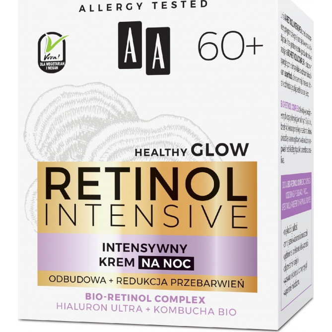 AA Retinol Intensive 60+ Intensywny Krem na noc - redukcja przebarwieÅ„ + odbudowa 50ml