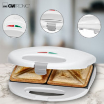 Sandwichmaker Clatronic ST3477, 750 W, Placi non-stick, Alb