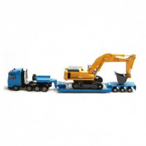 Transportor MAN agabaritic cu excavator