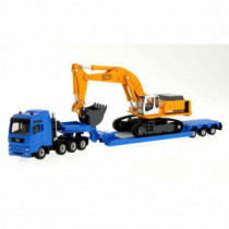 Transportor MAN agabaritic cu excavator