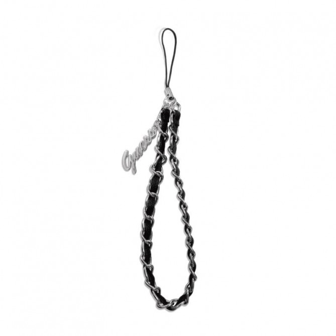 Snur telefon Guess Chain Charms Negru