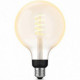 Bec LED inteligent vintage Philips Hue Filament Glob, Bluetooth, Zigbee, G125, E27, 7W (40W), 550 lm, lumina alba (2200-4500K), 125 mm