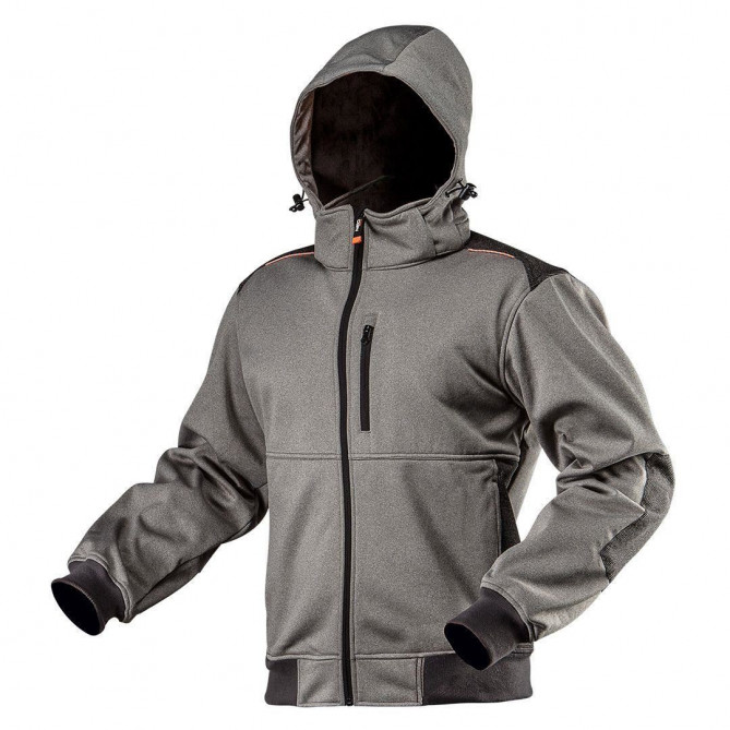 Neo Kurtka robocza softshell z kapturem odpinanym szara rozmiar M (81-551-M)