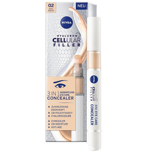 Corector de îngrijire a ochilor 02 Mediu 4 ml Nivea Hyaluron Cellular Filler 3În1