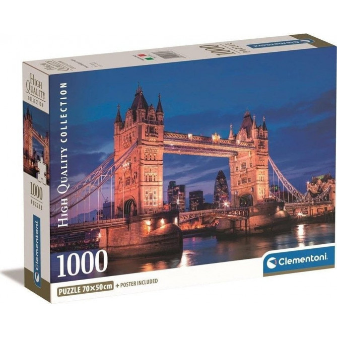 Clementoni CLE puzzle 1000 Compact Bridge At Night 39772