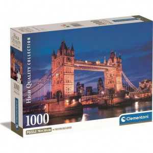 Clementoni CLE puzzle 1000 Compact Bridge At Night 39772