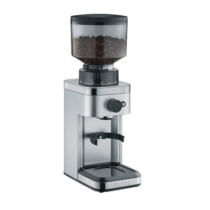 Rasnita electrica de cafea Graef, CM500, 140 grade de macinare, macinare automata, pana la 12 cesti, ajustare cantitate cafea, accesorii, inox