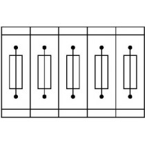 Șina conector condensat 5x20 cu două fire 0,14-6mm2 UT HESILED 4-24 (3046090)