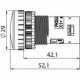 Lampa LED alb este un compact 24V AC / DC (PK22-LB-24-LED AC / DC)