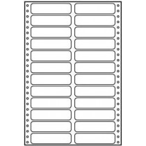 Etichete tabulare A4, pe două rânduri, albe, 24 etichete, 25 buc. (32108)