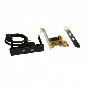 Accesoriu IT exsys Placa PCI Express - USB 3.0, 2 porturi, iesire frontala, ExSys