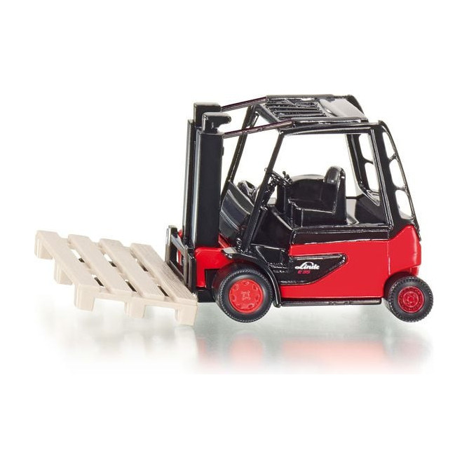 Stivuitor Forklift Truck, Plastic, Rosu / Negru, 3+ ani