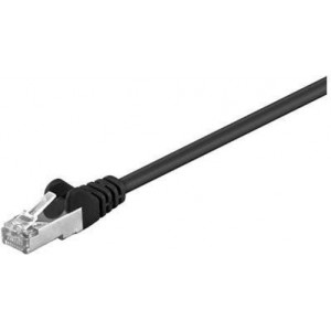 Cablu de corecție Goobay F / UTP cat. 5e CCA negru 0,5 m (68654)