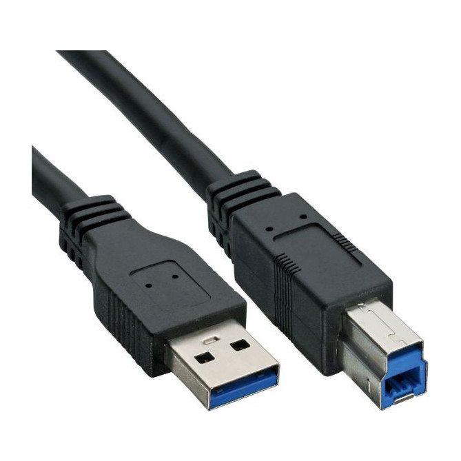Cablu USB InLine USB-A - USB-B 0,3 m Negru (35303)