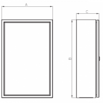 Ermetică RH332 300x300x210mm IP65 gri, cu placă de montaj - 6-607