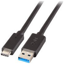 Cablu USB EFB USB-A - USB-C 1 m Negru (K5282-3ASW.1)