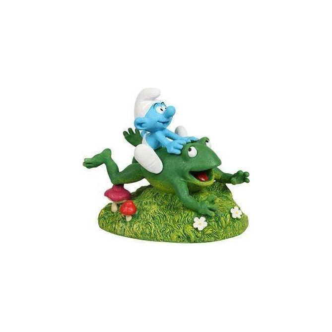 Decor pentru acvariu Frog The Smurfs Aqua Della, Ebi, 13x8,2x11,4cm