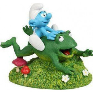 Decor pentru acvariu Frog The Smurfs Aqua Della, Ebi, 13x8,2x11,4cm