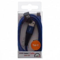 Cablu USB 2GO USB-A - USB-C 1 m Albastru (795950)