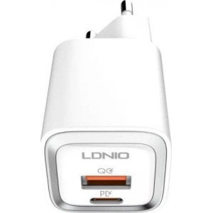 Încărcător LDNIO Încărcător de perete MFi LDNIO A2318M, USB-C+USB, USB-C pentru Lightning 20W