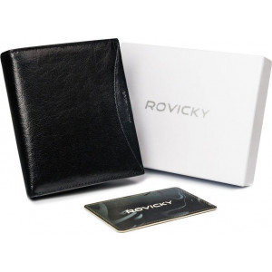 Portofel Rovicky Capacious pentru bărbați din piele naturală granulată cu protecție RFID Rovicky Nu se aplică