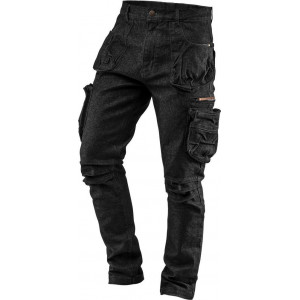 Neo Spodnie robocze (Spodnie robocze 5-kieszeniowe DENIM, czarne, rozmiar XXXL)